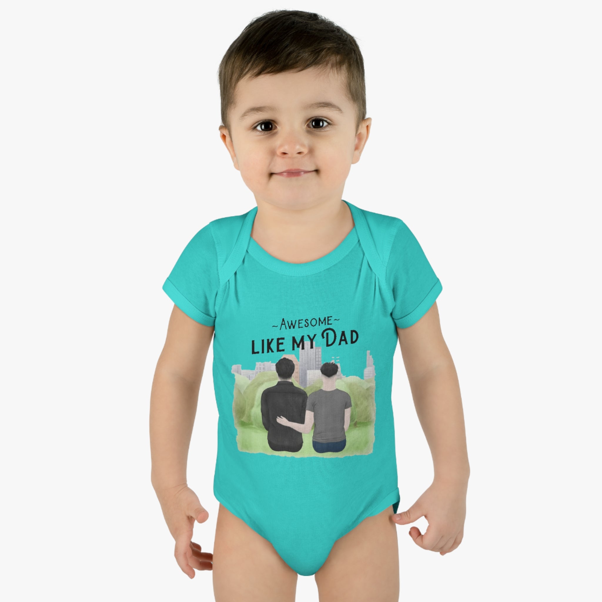 Awesome like my DAD | Infant Baby Rib Bodysuit